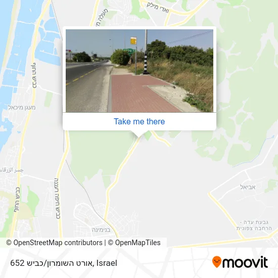 Карта אורט השומרון/כביש 652