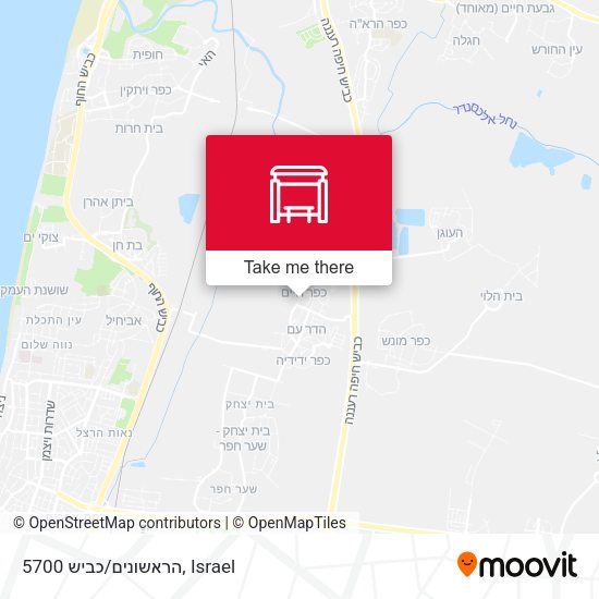 הראשונים/כביש 5700 map