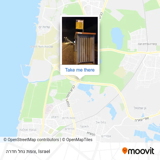 Карта צומת נחל חדרה