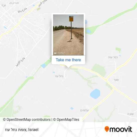 Карта צומת נחל עוז