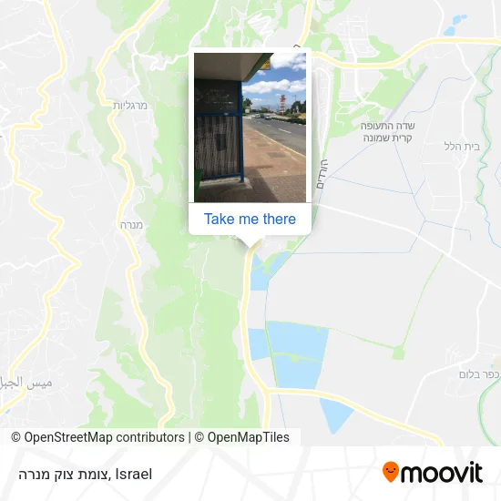 Карта צומת צוק מנרה