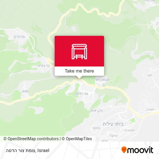 Карта צומת צור הדסה