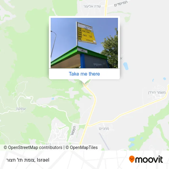 Карта צומת תל חצור