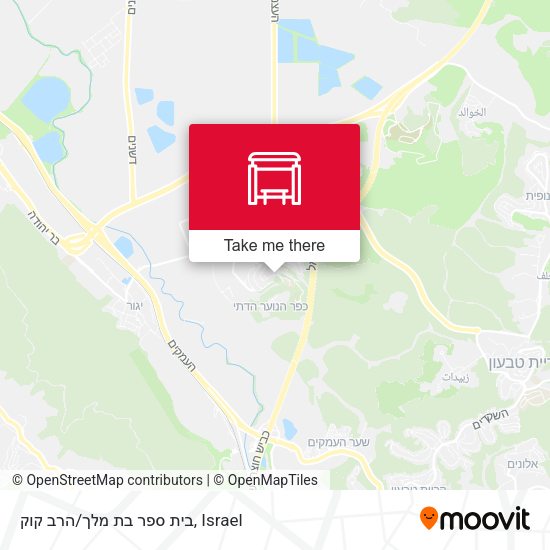 בית ספר בת מלך/הרב קוק map