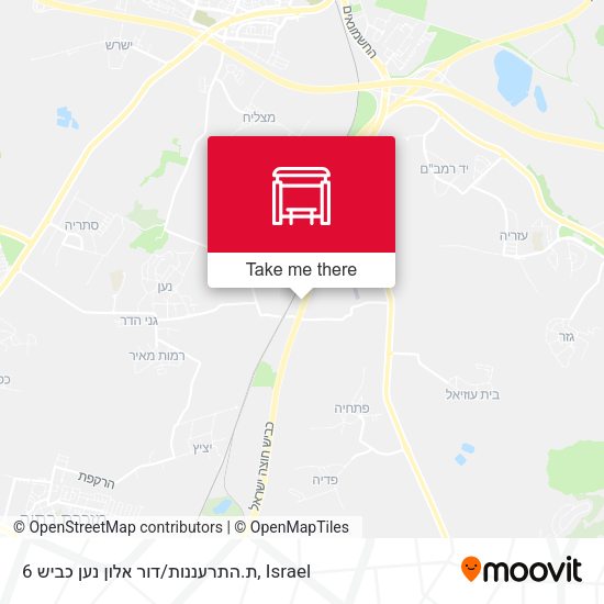 ת.התרעננות/דור אלון נען כביש 6 map