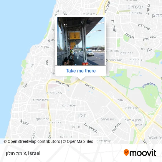 Карта צומת חולון