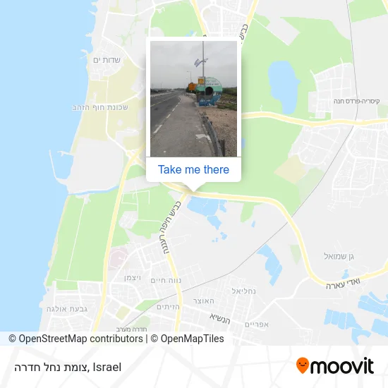 Карта צומת נחל חדרה