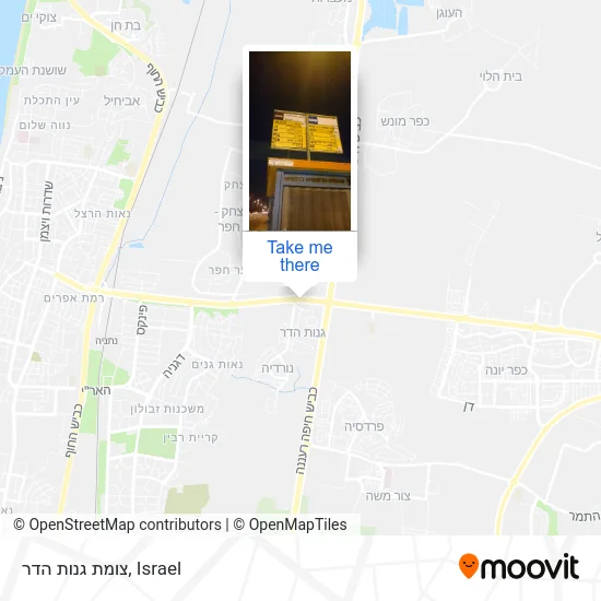 Карта צומת גנות הדר