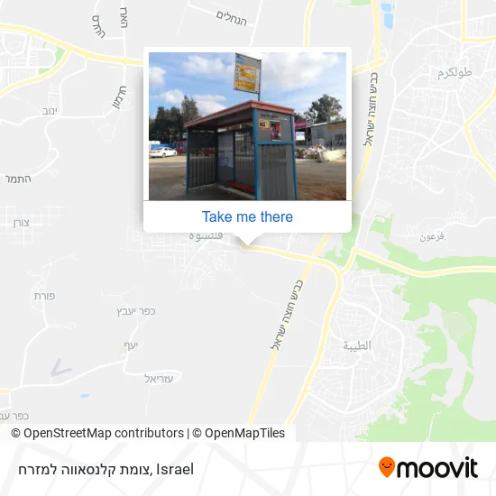 Карта צומת קלנסאווה למזרח