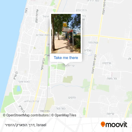 Карта דרך הפארק/הזמיר