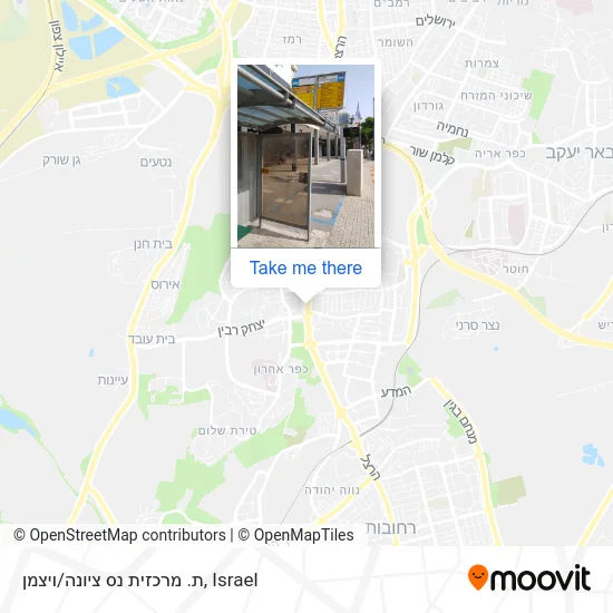 Nes Ziona Central Station / Weizmann map