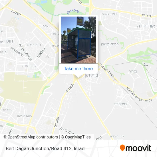 Beit Dagan Junction/Road 412 map