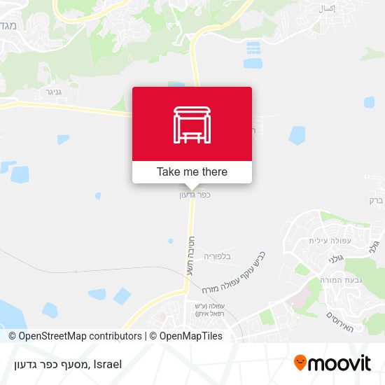 Карта מסעף כפר גדעון
