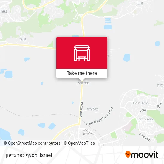 Карта מסעף כפר גדעון