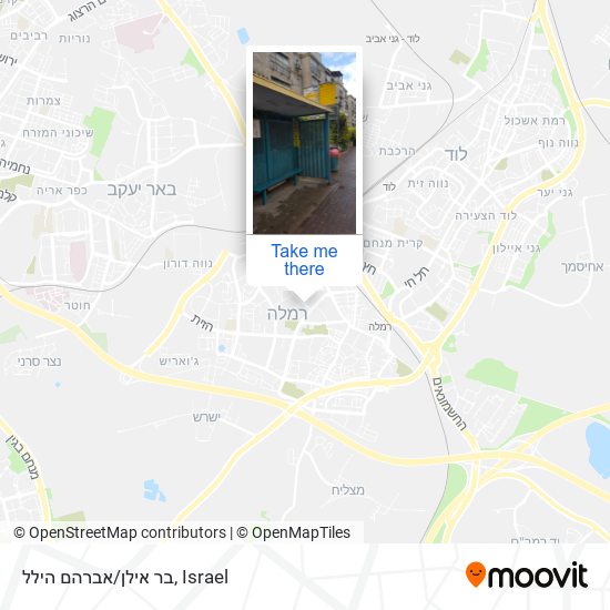 בר אילן/אברהם הילל map