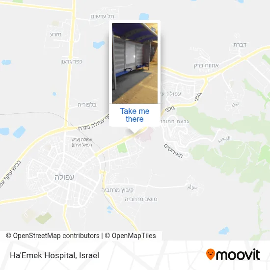 Ha'Emek Hospital map