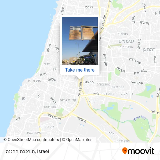 Карта ת.רכבת ההגנה