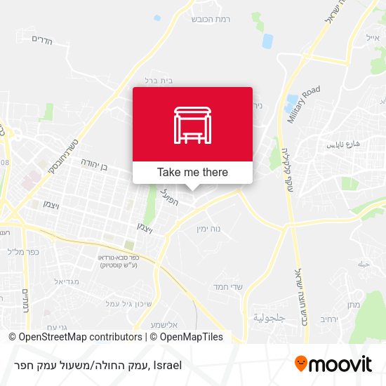 עמק החולה/משעול עמק חפר map