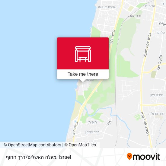 מעלה האשלים/דרך החוף map