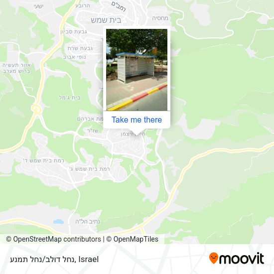 נחל דולב/נחל תמנע map