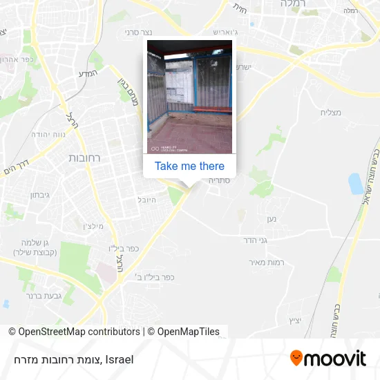 Карта צומת רחובות מזרח