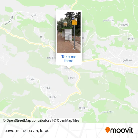 Карта מועצה אזורית משגב