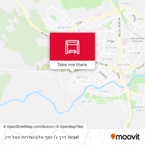 Карта דרך ג'ו יוסף אלון / שדרות יגאל ידין