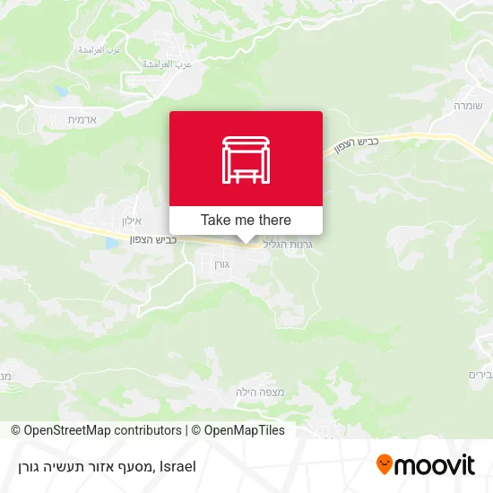 Карта מסעף אזור תעשיה גורן