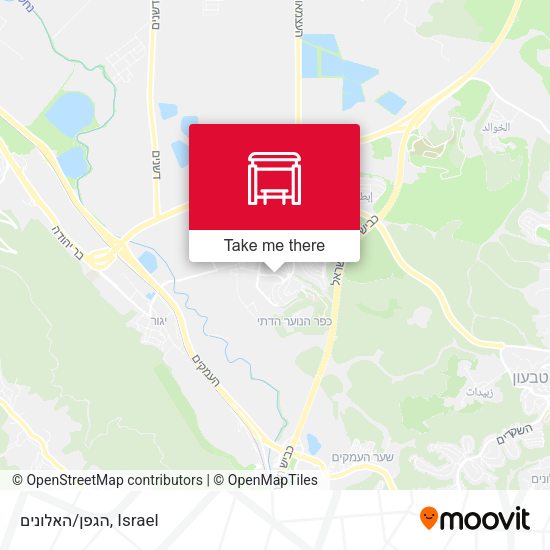 הגפן/האלונים map