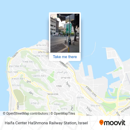 Haifa Center HaShmona Railway Station map
