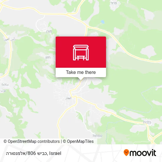 Карта כביש 806/אלמנסורה