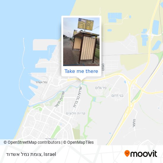 Карта צומת נמל אשדוד
