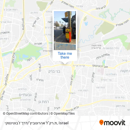 Карта ת.רק''ל אהרונוביץ' / דרך ז'בוטינסקי