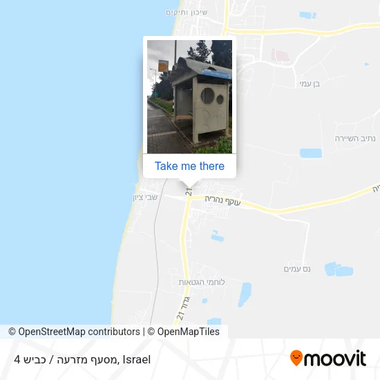 Карта מסעף מזרעה / כביש 4