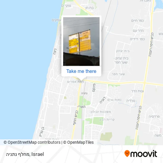 Карта מחלף נתניה