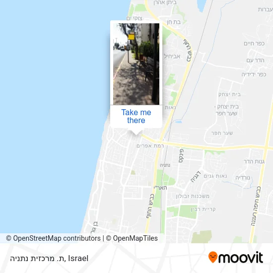 Карта ת. מרכזית נתניה