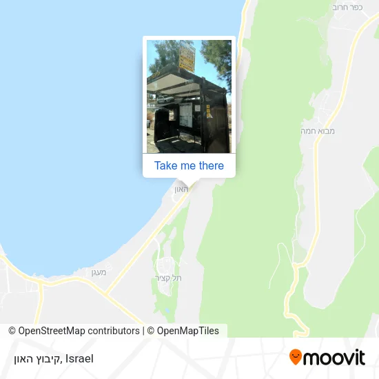 Карта קיבוץ האון
