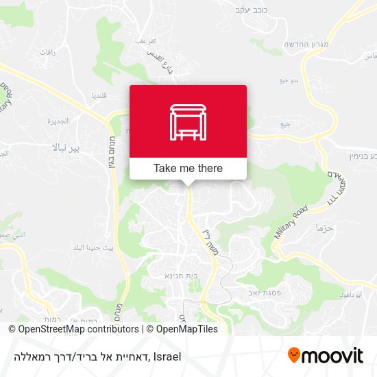 דאחיית אל בריד/דרך רמאללה map