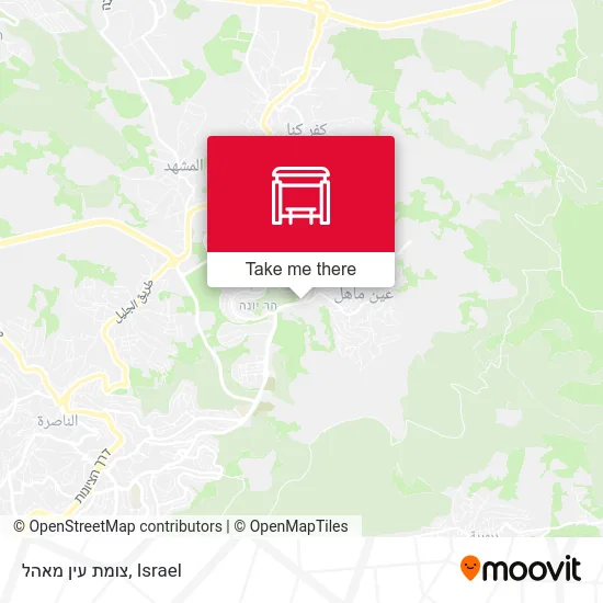 Карта צומת עין מאהל