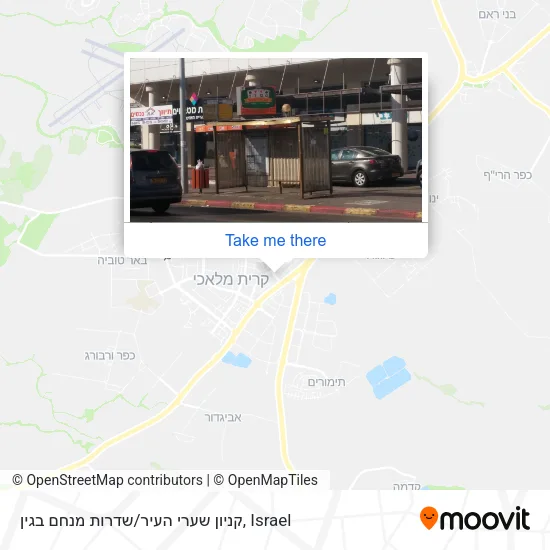 Карта קניון שערי העיר / שדרות מנחם בגין