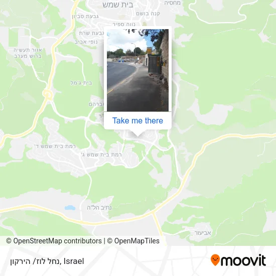 נחל לוז/ הירקון map