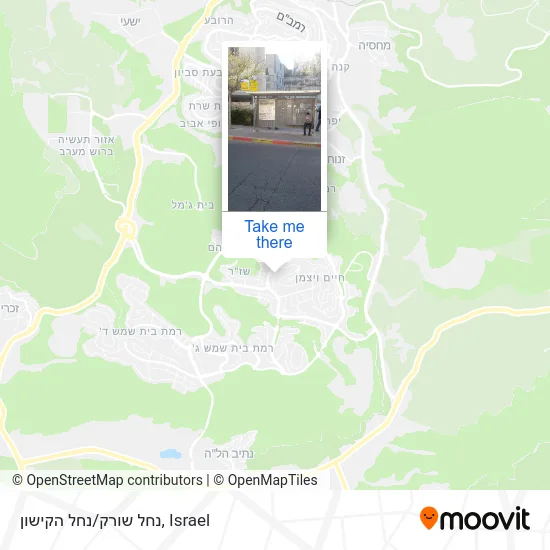 Карта נחל שורק/נחל הקישון