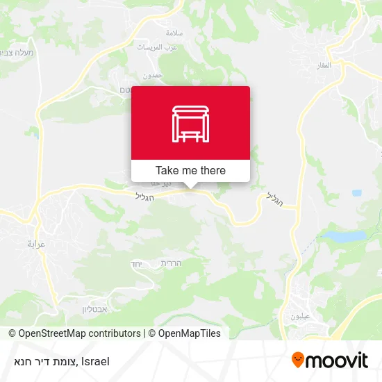 Карта צומת דיר חנא