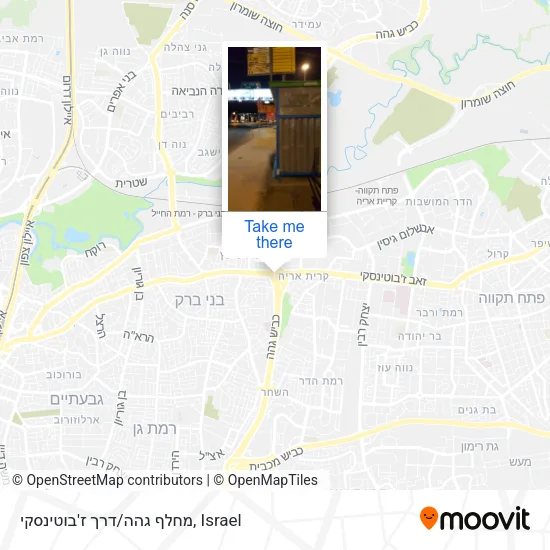 Карта מחלף גהה/דרך ז'בוטינסקי