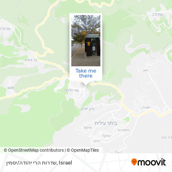 Карта שדרות הרי יהודה/יסמין