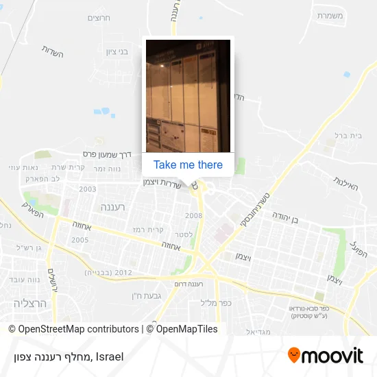 Raanana North Interchange map