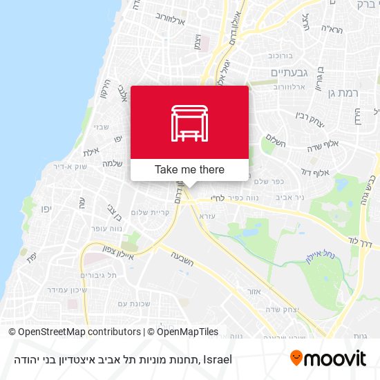 תחנות מוניות תל אביב איצטדיון בני יהודה map