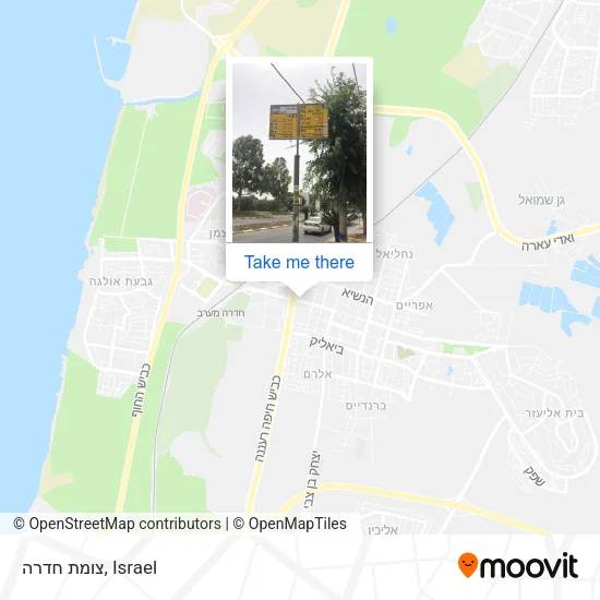Карта צומת חדרה