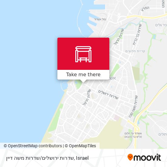 Карта שדרות ירושלים/שדרות משה דיין