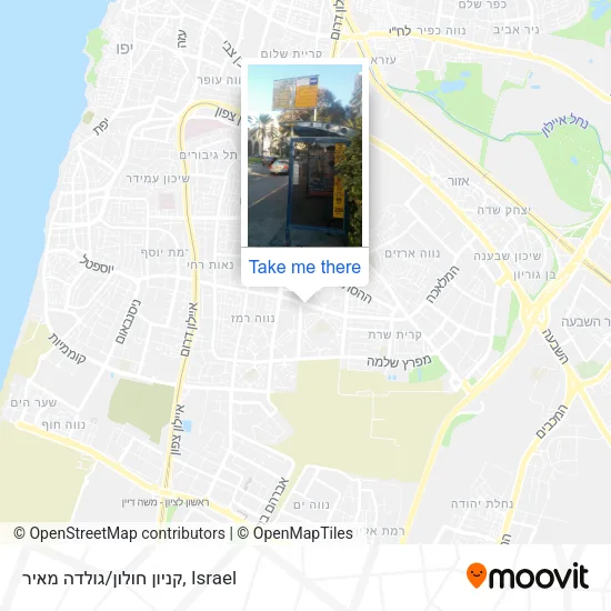 Карта קניון חולון/גולדה מאיר